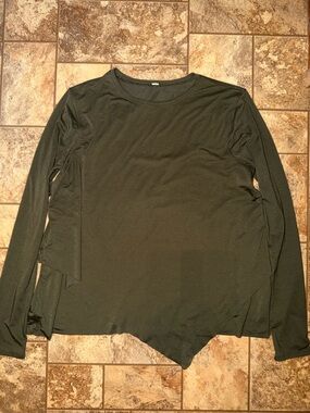 lululemon athletica Olive Green Long Sleeve Tee
